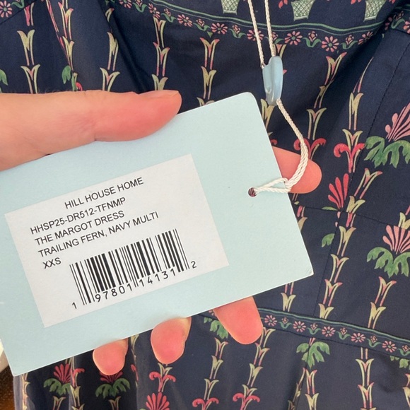 NWT Hill House Margot Navy Floral Midi Dress - Picture 5 of 7